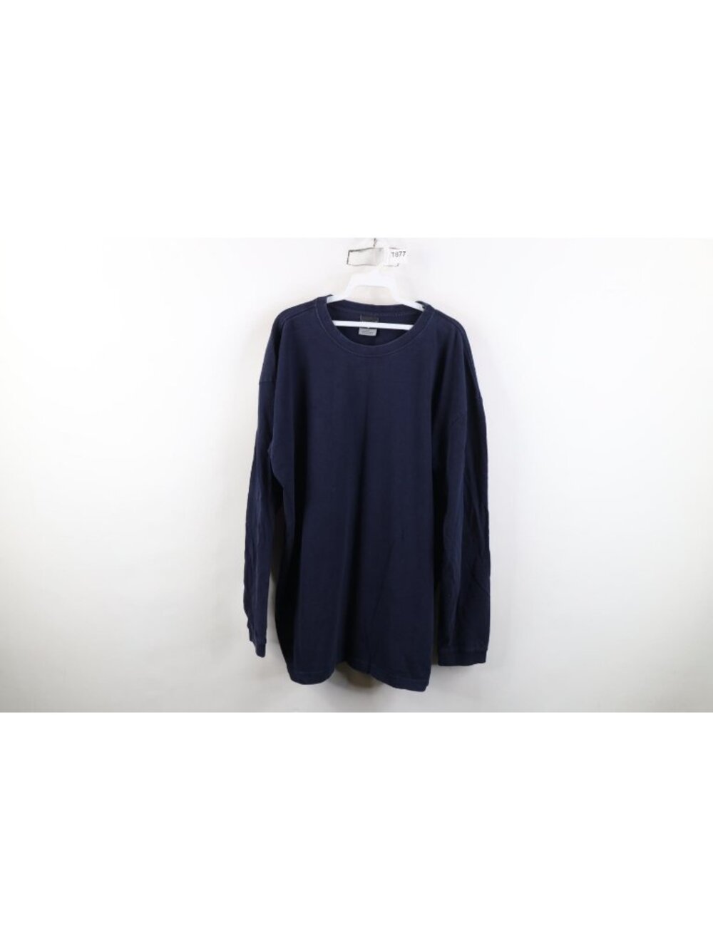 Vtg 90s Streetwear Mens 2XL Faded Blank Cotton Heavyweight Long Sleeve T-Shirt